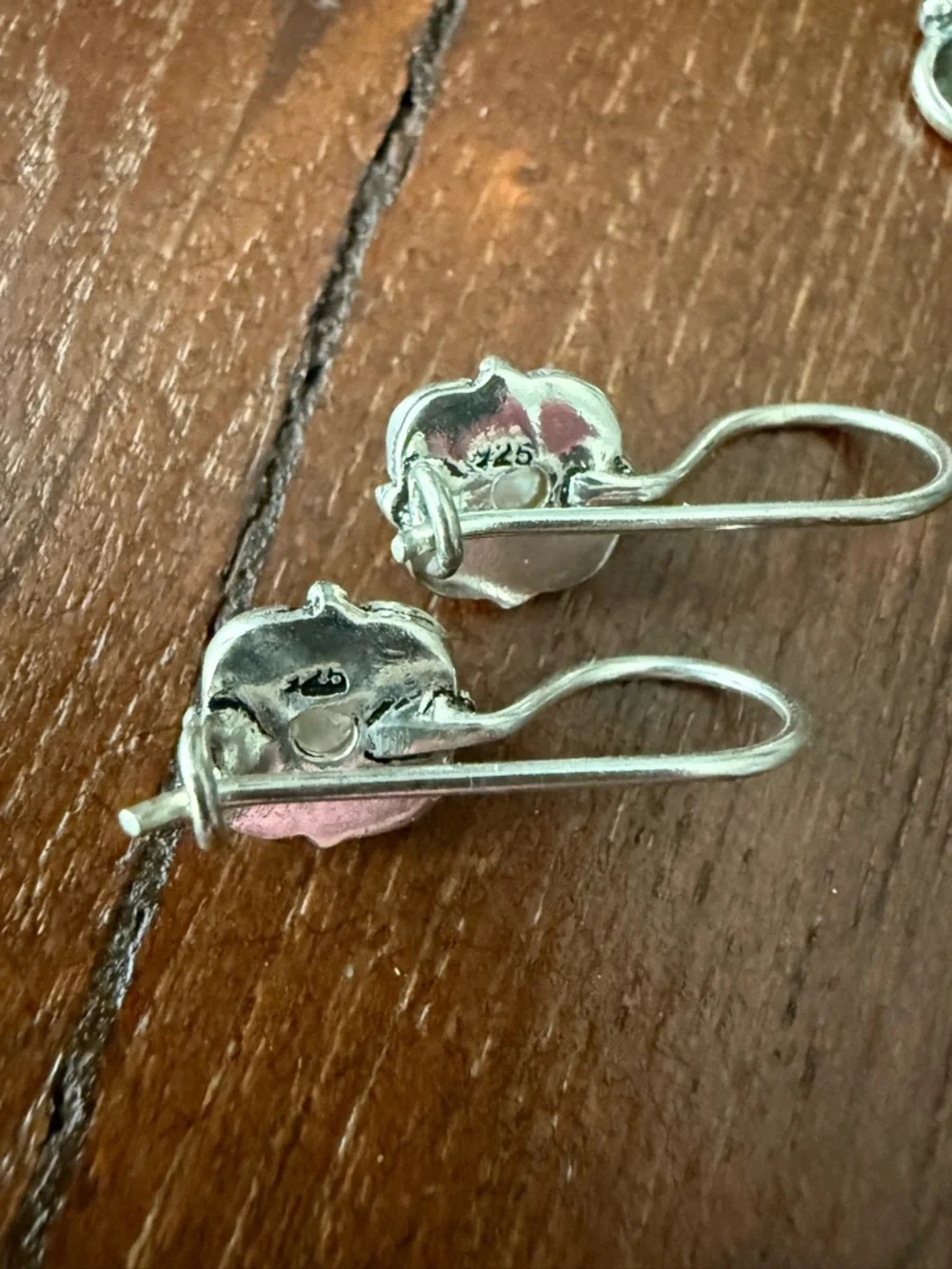 Sterling Silver Pearl Floral Pendant and Earrings Set - White NWOT